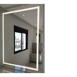 Espelho Led Quente Camarim 70x50 Touch Screen Top Espelhos Retangular - 1