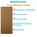 Ver imagem 5 de Porta Imbuia 80 com Fechadura e Dobradiça