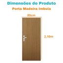 Ver imagem 3 de Porta Imbuia 80 com Fechadura e Dobradiça