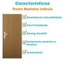 Ver imagem 4 de Porta Imbuia 80 com Fechadura e Dobradiça