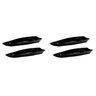 Conj 4 Barca Barco Sushi Açai Polipropileno PP Grande Preta 64x23 cm 3,5 L - 1