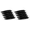 Conj 10 Barca Barco Sushi Açai Polipropileno PP Grande Preta 64x23 cm 3,5 L - 1