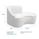 Ver imagem 3 de Divã Recamier Curvo Sala de Estar Recepção Marrocos 150cm Lado Direito Bouclé