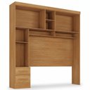 Ver imagem 2 de Ponte Aérea Modular Casal com 2 Gavetas e Nichos 100% MDF Smart Cinamomo