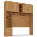 Ver imagem 1 de Ponte Aérea Modular Casal com 2 Gavetas e Nichos 100% MDF Smart Cinamomo