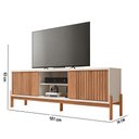 Ver imagem 3 de Rack Tv 72 Pol 181cm Bancada Ripado para Sala Kellem Freijó/off White C01 - D’Rossi