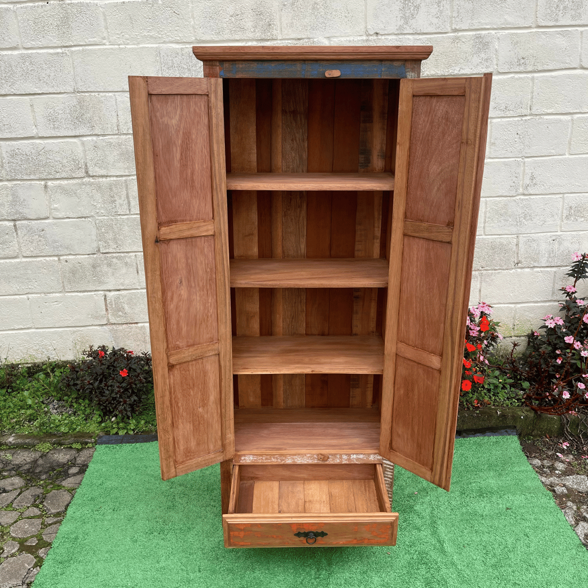 Ver imagem 4 de Armário Rustico Colorido Madeira Demolição 170 X 70 Sudeste Rústico