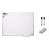 Quadro Branco Magnético 120x90 cm com Moldura de Alumínio Popular R-5614 com 3 Canetas e 1 - 1