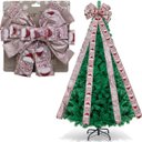 Ver imagem 1 de Laço Decorativo Merry Christmas Árvore Natal Ponteira 140cm