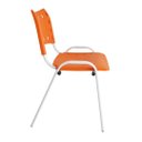 Ver imagem 5 de Kit com 8 Cadeiras ISO para Escola Escritório Comércio Laranja Base Branca