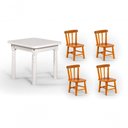 Ver imagem 1 de Conjunto Mesinha Infantil Branca com 4 Cadeiras Kids Natural