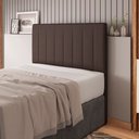 Ver imagem 7 de Cabeceira Cama Box Casal Ivana 140cm Sintético Marrom - Abmaza