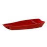 Kit 4 Barca Barco Sushi Açai Sorvete Policarbonato méd VERMELHO 38x16x5 1 L - 2