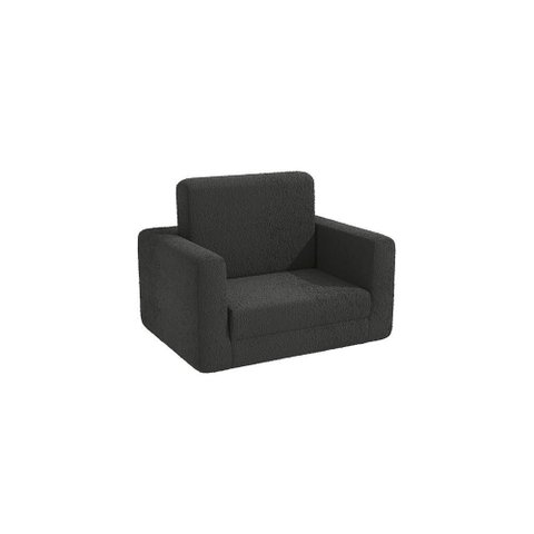 Mini Poltrona Infantil Multifuncional Kappesberg Bouclé Chumbo