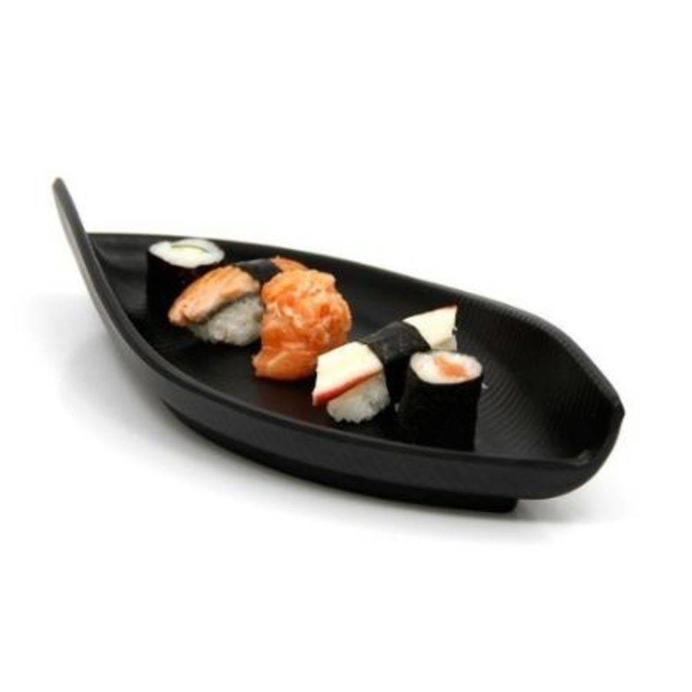 Travessa Sushi-sashimi Oval Black 28x13cm - Ref 5365 - 1