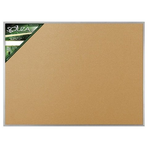 Quadro de Cortiça Standard 90x60cm Moldura de Alumínio Popular Ref.: 5703