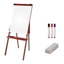 Ver imagem 1 de Conj. Cavalete Flip Chart Quadro Branco Cor Mogno R 2515- Souza 3 Caneta e 1 apagador