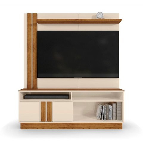 Home Painel Fortaleza para TV até 60 Polegadas 160cm MDP Off White Loja Doce Lar