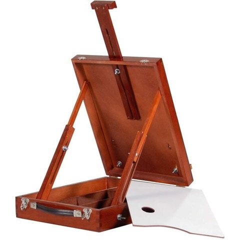 Estojo Cavalete de Pintura Da Vinci Pinus cor Mogno - Souza R - 4215