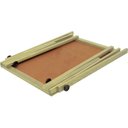 Ver imagem 2 de Lousa Quadro Branco Flip Chart Tela 100x65 cm Altura 180m Moldura Madeira com Porta Bloco de Folhas