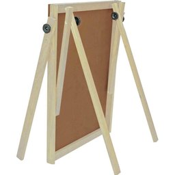 Lousa Quadro Branco Flip Chart Tela 100x65 cm Altura 180m Moldura Madeira com Porta Bloco de Folhas - 3