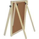 Ver imagem 3 de Lousa Quadro Branco Flip Chart Tela 100x65 cm Altura 180m Moldura Madeira com Porta Bloco de Folhas