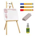 Ver imagem 1 de Quadro Branco Infantil com Cavalete 48x100 cm + 3 CANETAS COLORIDAS + APAGADOR + LIMPADOR