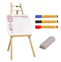 Ver imagem 1 de Quadro Branco Infantil com Cavalete 48x100 cm + 3 CANETAS COLORIDAS + APAGADOR