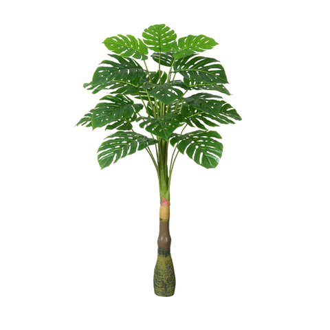 Planta Àrvore Artificial Costela-de-Adão Real Toque Verde 1,2m
