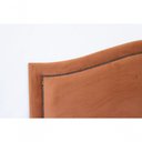 Ver imagem 4 de Cabeceira Casal Curva Luxo 140x60 Veludo Terracota - Tachas Fumê