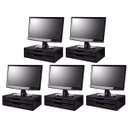 Ver imagem 1 de Conj com 5 Suportes Para Monitor em MDF Black Piano 2 Gavetas Black Piano