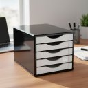 Ver imagem 1 de Caixa de Arquivo Gaveteiro de Mesa 5 Gavetas Madeira MDF