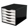 Caixa de Arquivo 5 Gavetas Preto e Branco - Souza - 1