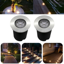 Ver imagem 1 de 2 Luminárias Balizador Spot Led Smd em Pvc de 1w Luz Branco Frio de Embutir em Piso Chão Solo Gramad