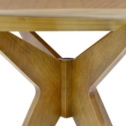 Mesa Redonda de Madeira Cor Oregon 4 Lugares 120x120cm Adele - Iaza Moveis - 5