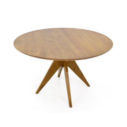 Mesa Redonda de Madeira Cor Oregon 4 Lugares 120x120cm Adele - Iaza Moveis - 4