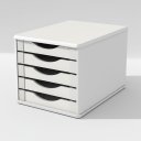 Ver mais imagens de Caixa Arquivo Gaveteiro de Mesa 5 Gavetas Madeira MDF