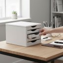 Ver imagem 3 de Caixa Arquivo Gaveteiro de Mesa 5 Gavetas Madeira MDF