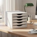 Ver imagem 1 de Caixa Arquivo Gaveteiro de Mesa 5 Gavetas Madeira MDF