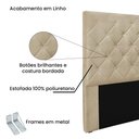 Ver imagem 3 de Cabeceira Cama Box Casal 140 Cm Tania Linho S04 - D'Rossi Cor Dourado