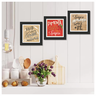 Conjunto de 3 Quadros Placas Decor Texturizadas Tempero Com Amor - 2