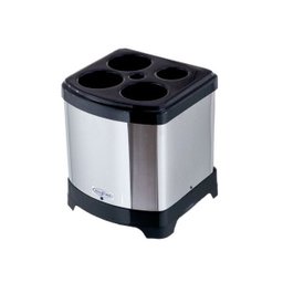 Lixeira Quadrada Inox Para Copos Descartáveis 25cm - 1