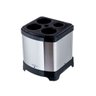 Lixeira Quadrada Inox Para Copos Descartáveis 25cm - 1