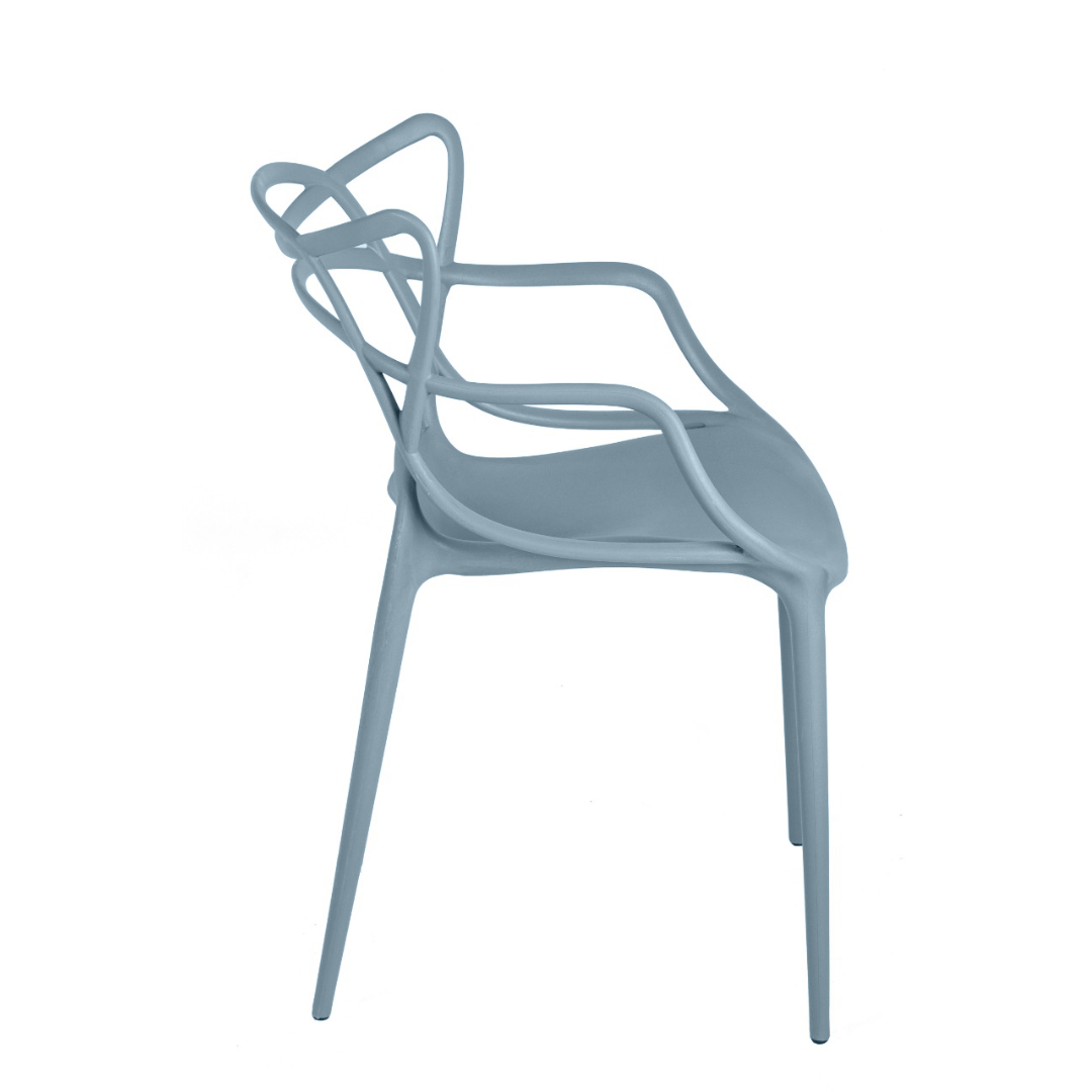 Cadeira Allegra Cinza - Kit com 6 - 3