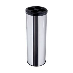 Lixeira Redonda Inox Para Copos Descartáveis 70cm - 1