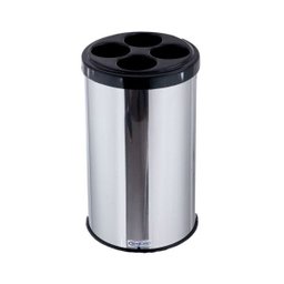 Lixeira Redonda Inox Para Copos Descartáveis 40cm - 1