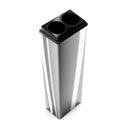 Ver imagem 2 de Coletor Copo Descartável Inox Água 200ml Lixeira Dupla Polida Espelhada