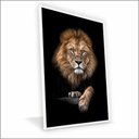 Ver imagem 1 de Quadro Leão Soberano Canvas sem Vidro