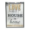 Placa de metal e vidro love house 20x28 cm - 1