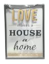 Ver imagem 1 de Placa de metal e vidro love house 20x28 cm